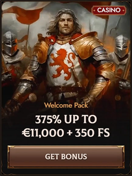 Crusado Casino welcome pack 375% up to €11,000 + 350 FS