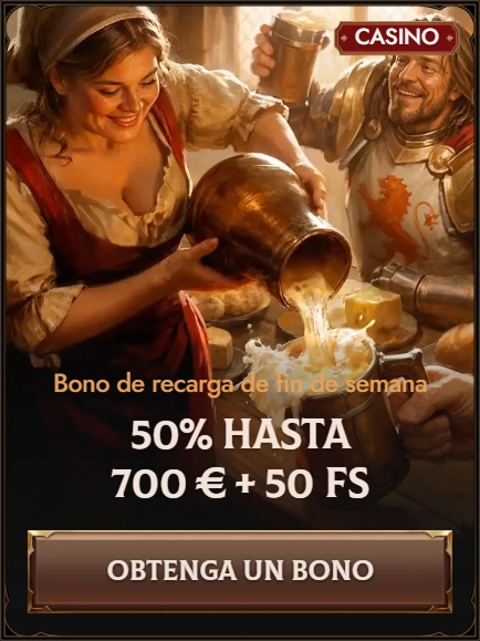 Weekend reload bonus 50% up to 700€ + 50FS