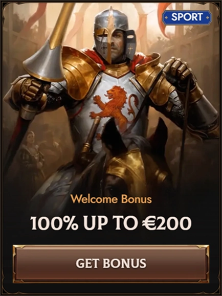 Crusado Casino welcome bonus 100% up to €200 for sports betting