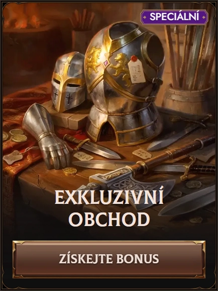 Specialní Exkluzivní Obchod banner with Get Bonus button