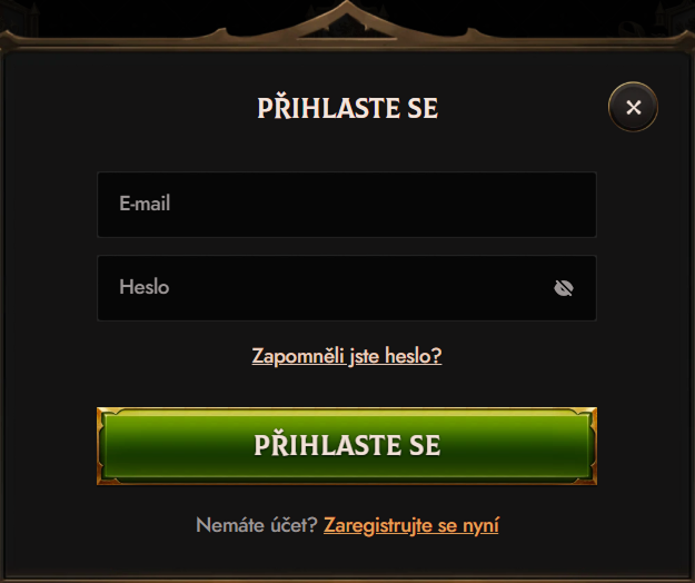 Crusado Casino login form with email and password fields