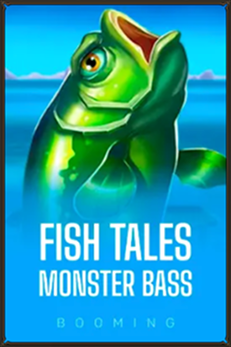 Fish Tales Monster Bass slot game with a large green fish jumping