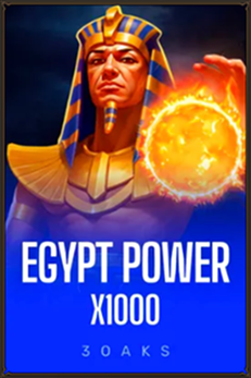 Egypt Power X1000 slot with pharaoh holding a sun symbol
